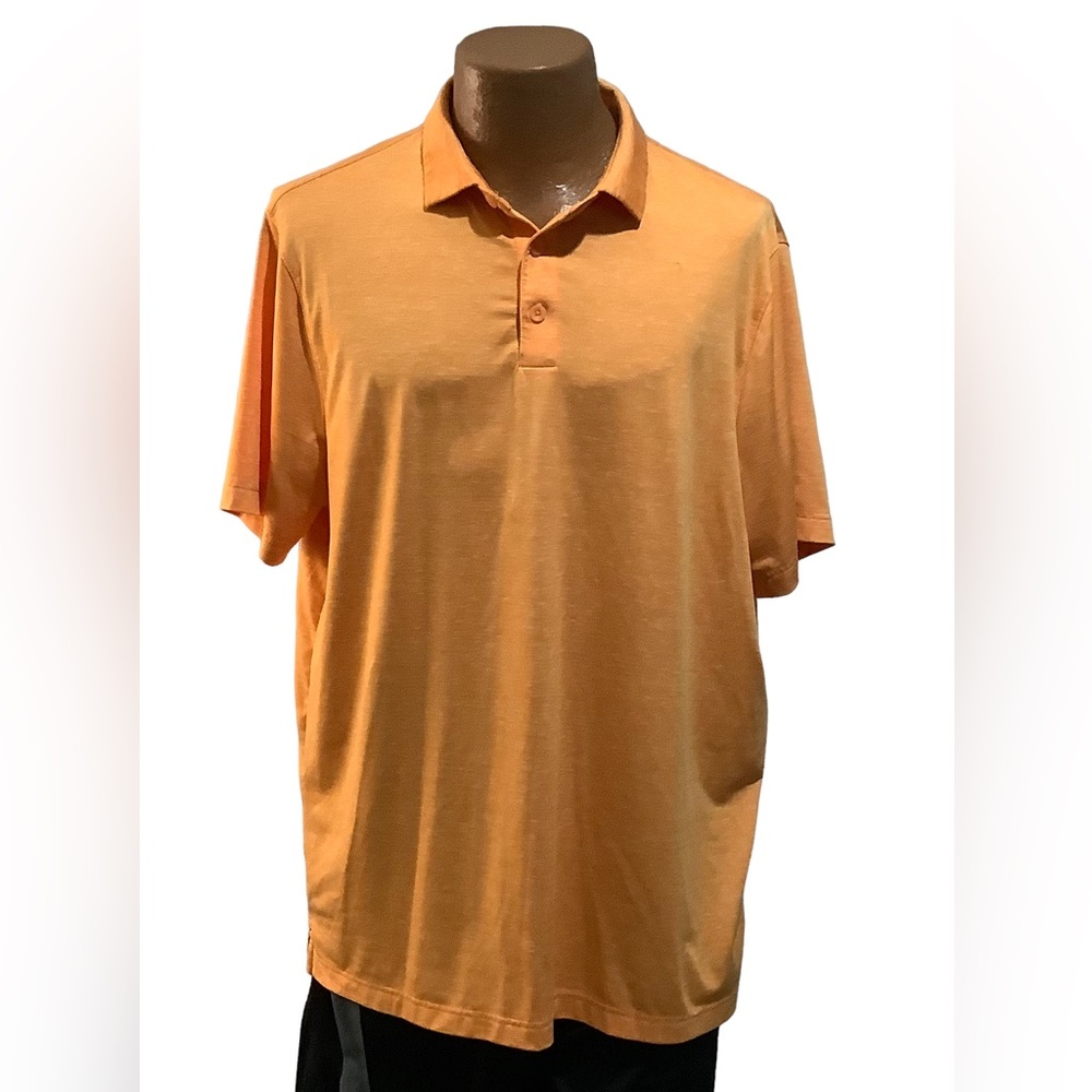 C9 by Champion Polo Shirt Men's L Large Short Sleeve Orange Polyester Blend